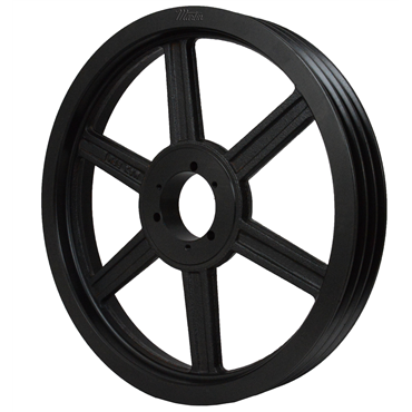 Cast Iron B Belt Cross 9.4 in OD 3 Grooves Sheave
